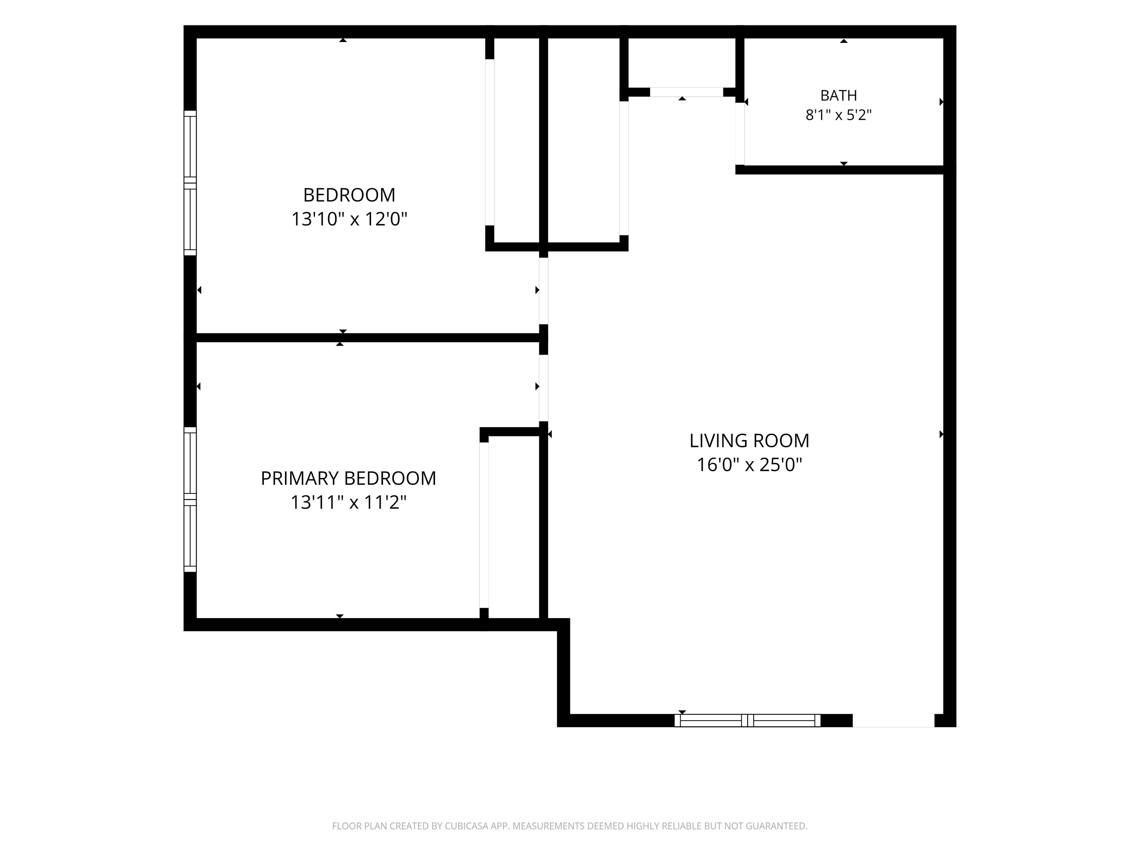Two-bedroom floor plan preview at Tillson Woods.