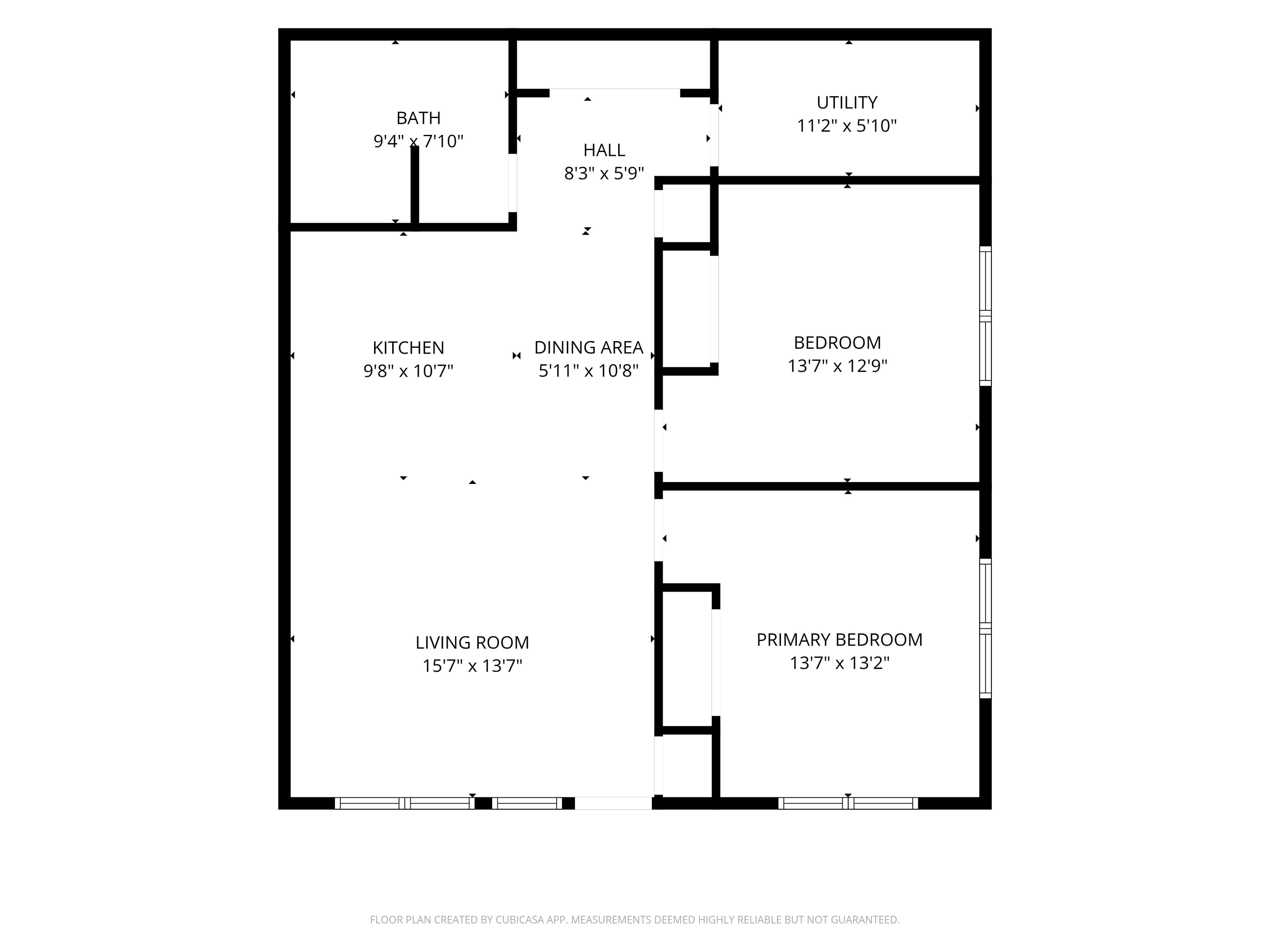 Two-bedroom floor plan preview at Tillson Woods.